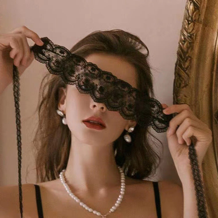 Lace eye mask ribbon
