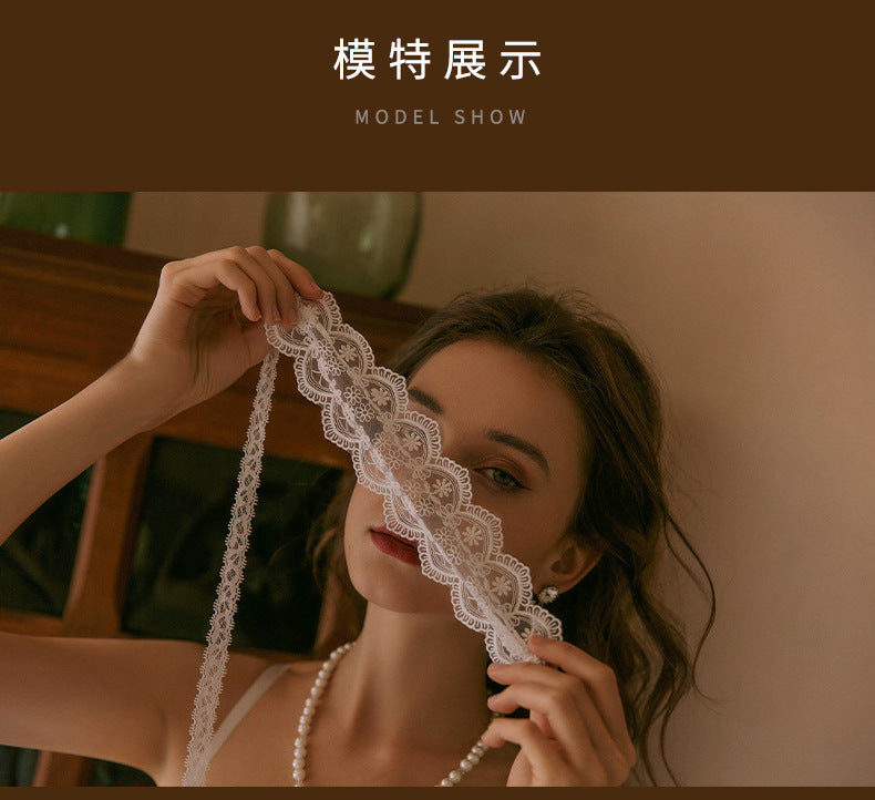 Lace eye mask ribbon